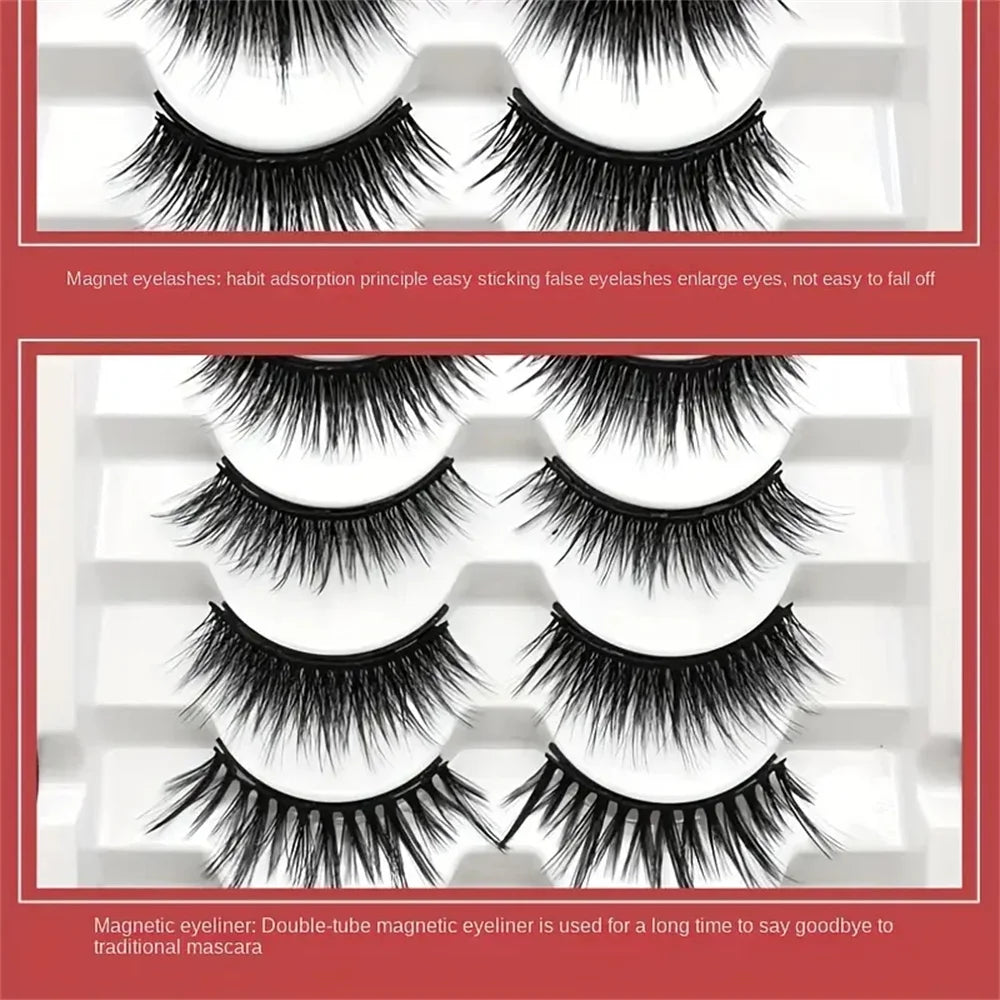 12 pairs of magnetic false eyelash sets