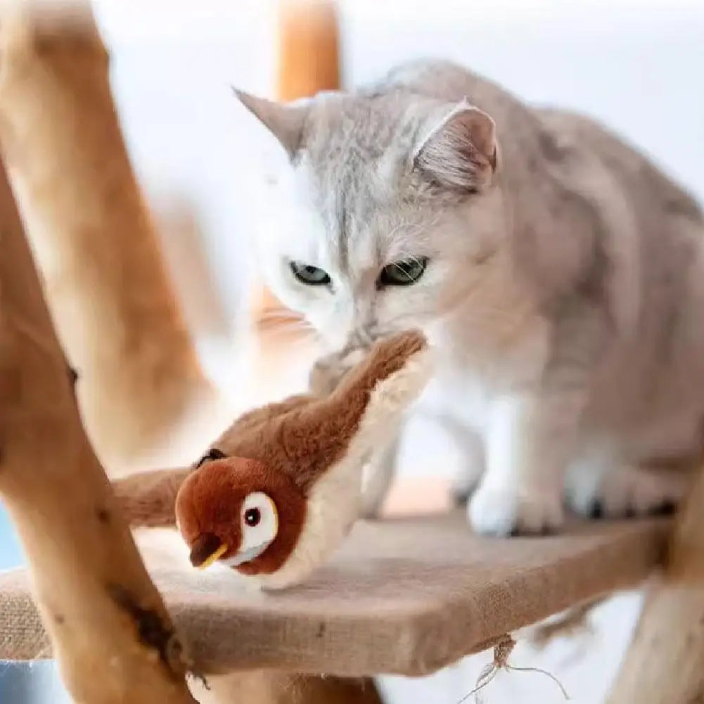 Cat Interactive Toy Chirping Bird