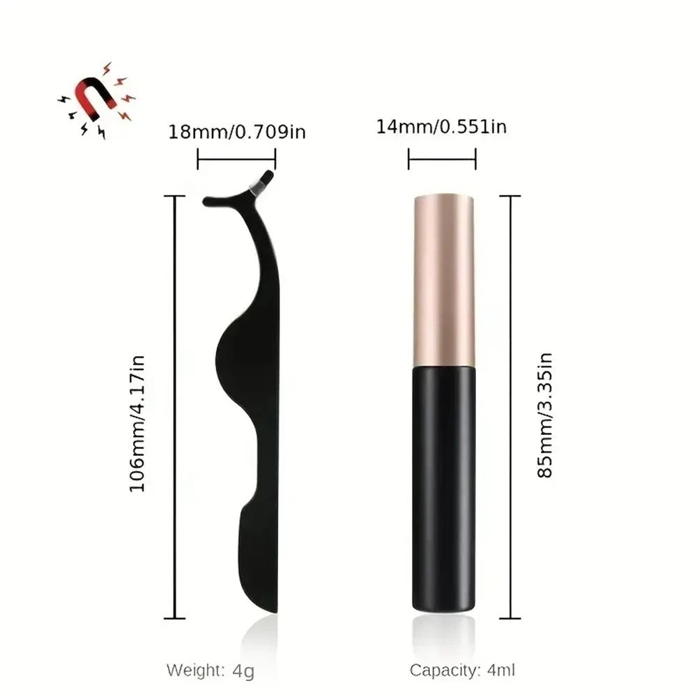 12 pairs of magnetic false eyelash sets