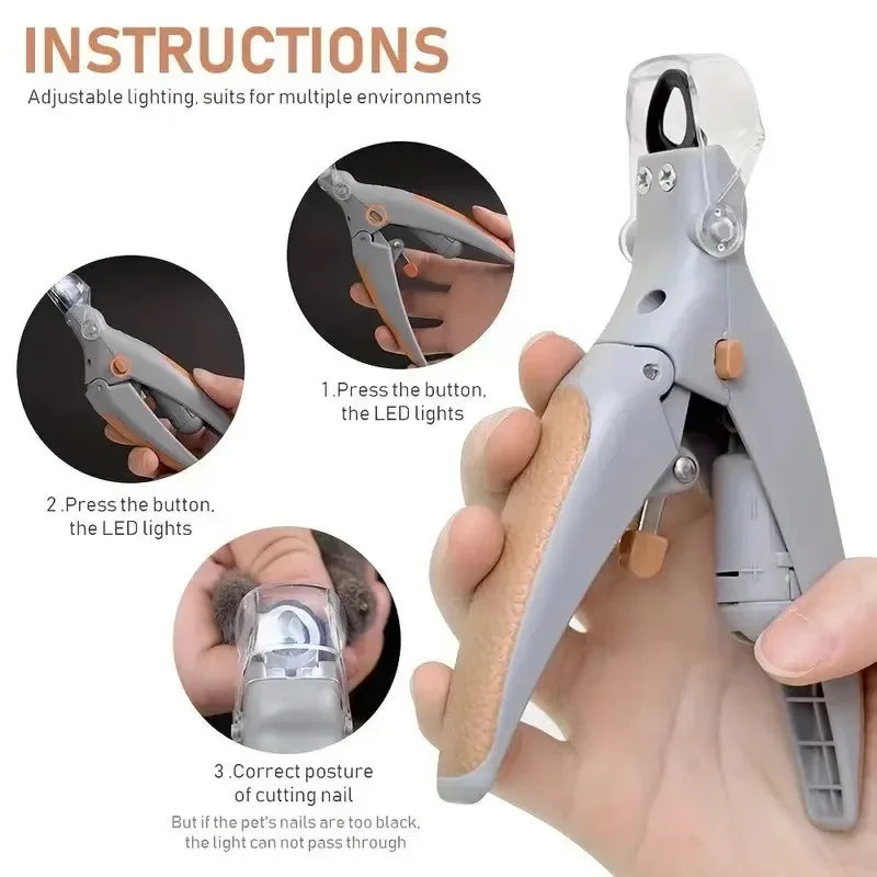 Pet Nail Clipper with LED Light