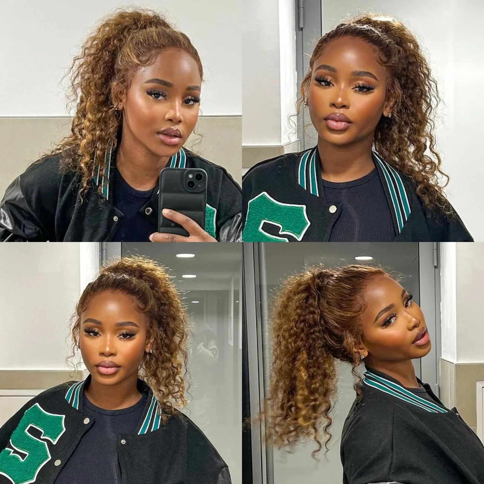 Honey Blonde 360 Lace Front Wig Human Hair 250 Density Deep Wave Highlight Curly Brown 13X4 Lace Frontal Wigs 427 Brazilian Hair