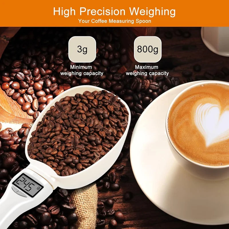 LCD Digital Measurement Adjustable Weighing Spoon Kitchen Scale Electronic Measuring Spoon Coffee Powder Scale Baking Scale Pet