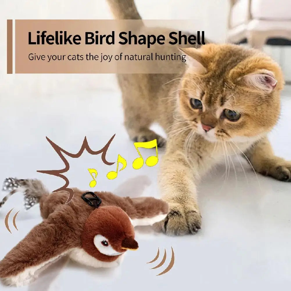 Cat Interactive Toy Chirping Bird